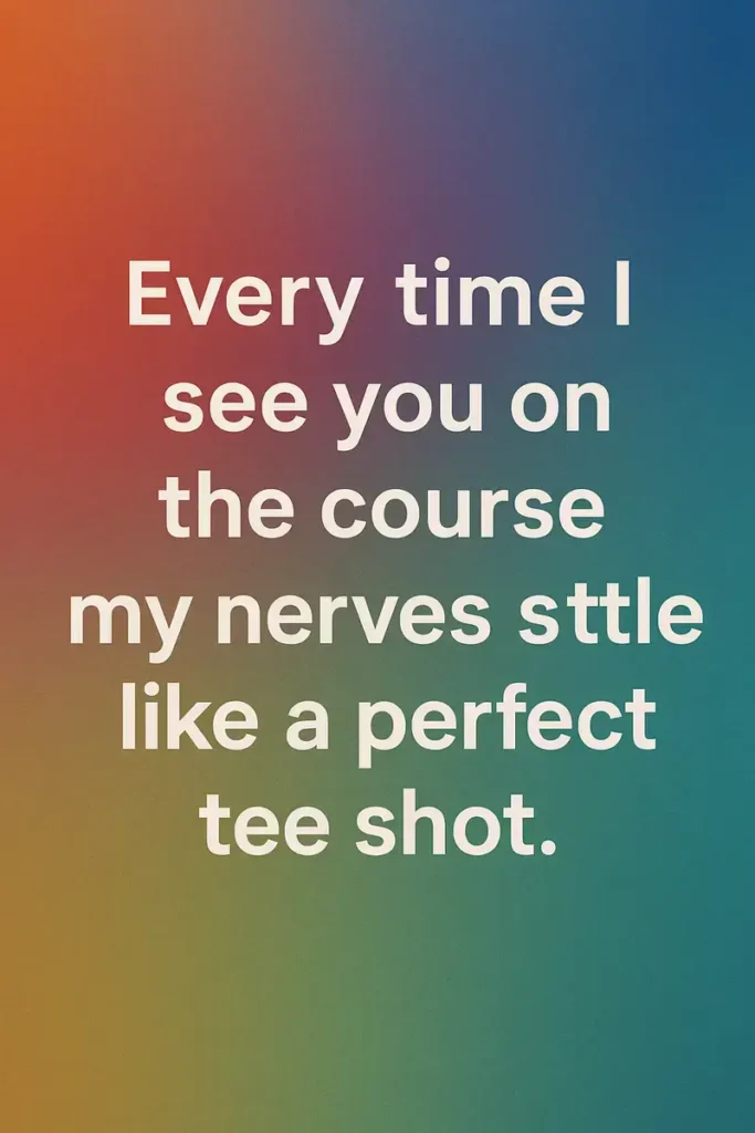 Sweet Golf Confessions