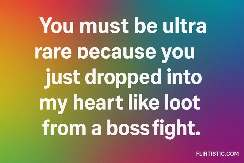 AI pickup lines ultra rare loot heart boss fight