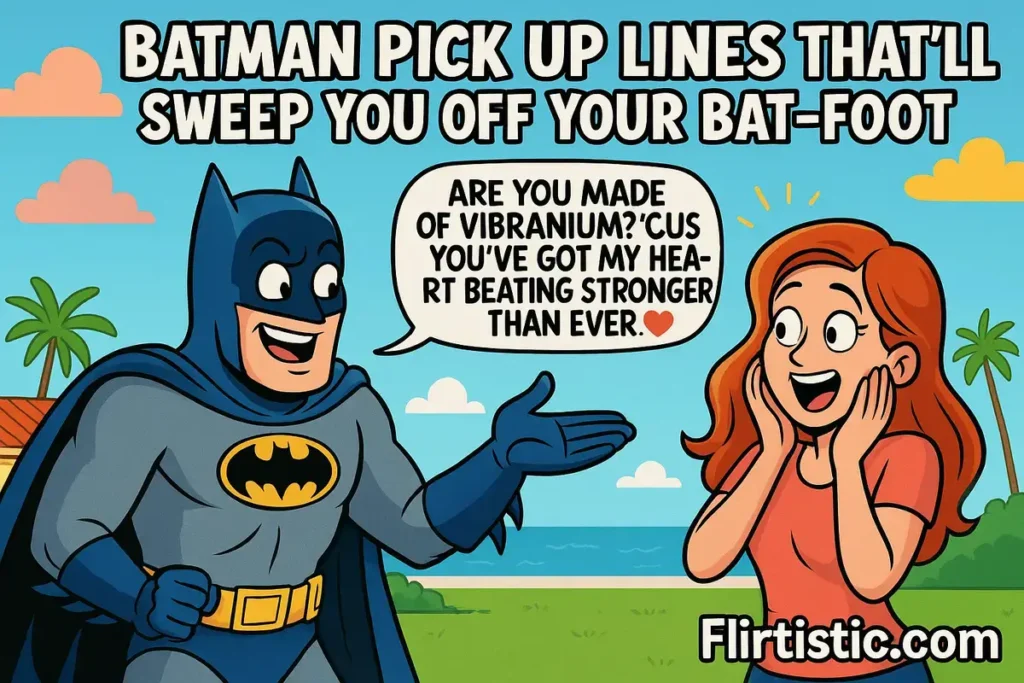 Cartoon Batman flirting with comic vibe – batman pick up lines