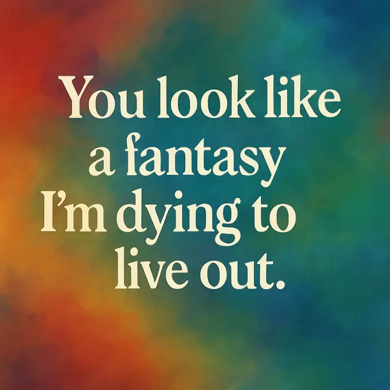 Naughty Flirt Vibes with Horny pick up lines writen on imae
