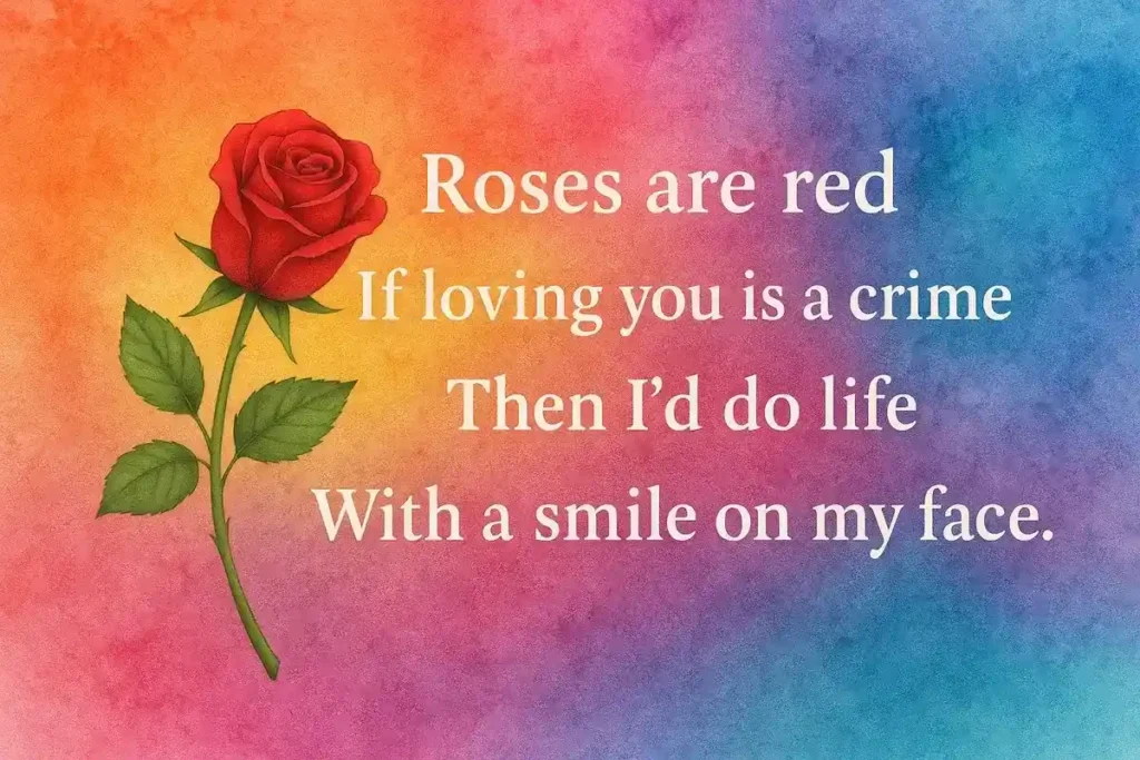 Bold Roses Are Red Flirtatious Verses
