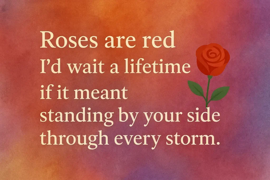 Sentimental Roses Are Red Love Lines