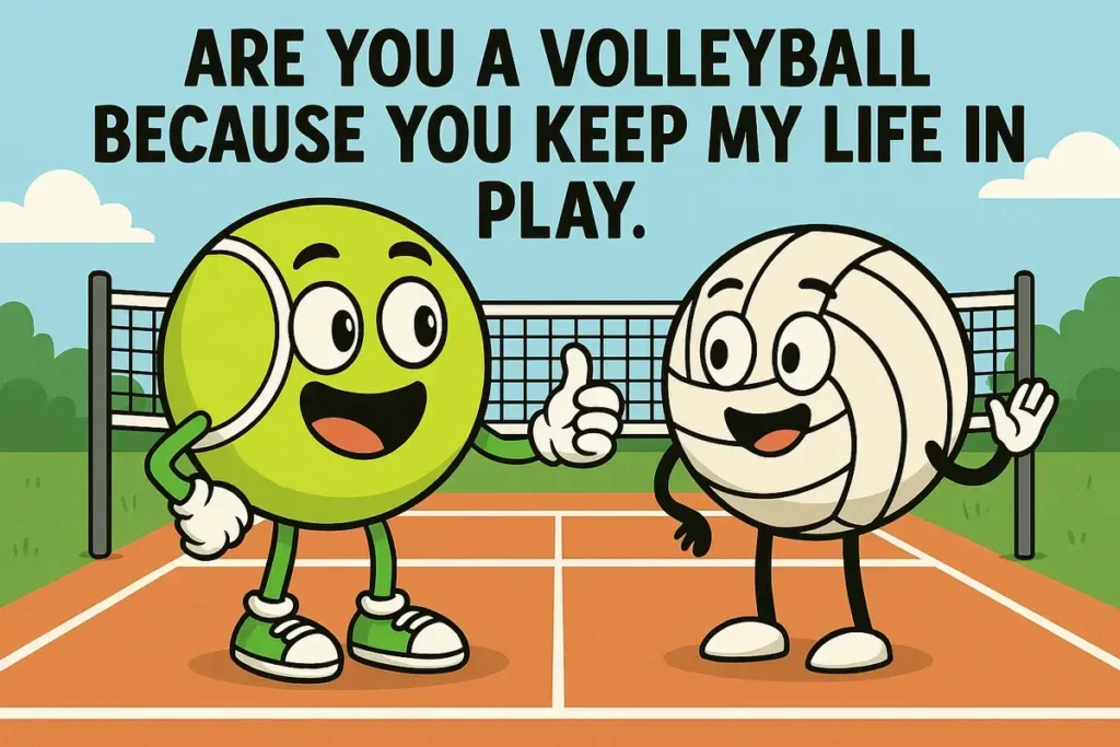 My love for you is more consistent than my hitting percentage with volleyball pick up lines