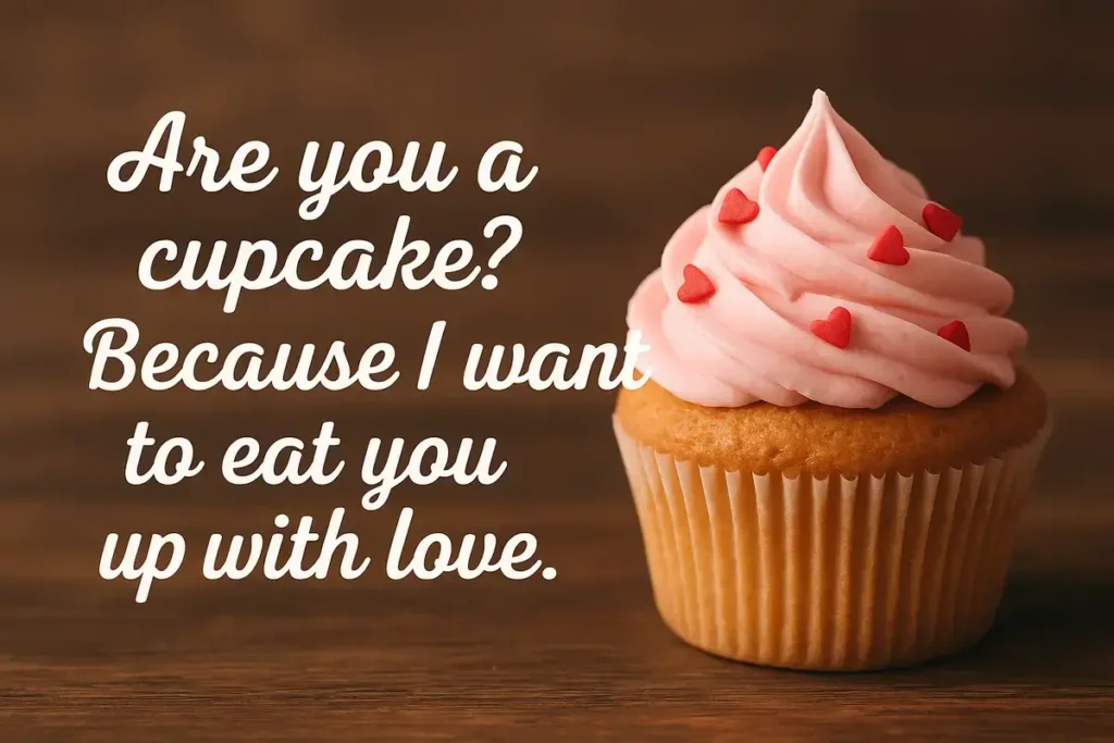 romantic cupcake quote in stylish text