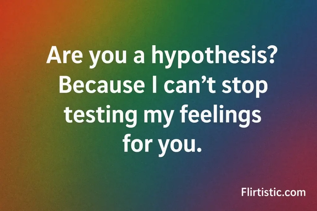 Science Pick Up Lines Geeky