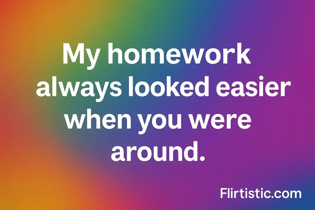 Really bad pick up lines for school memories