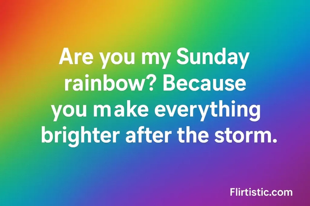 Cute Sunday pickup lines