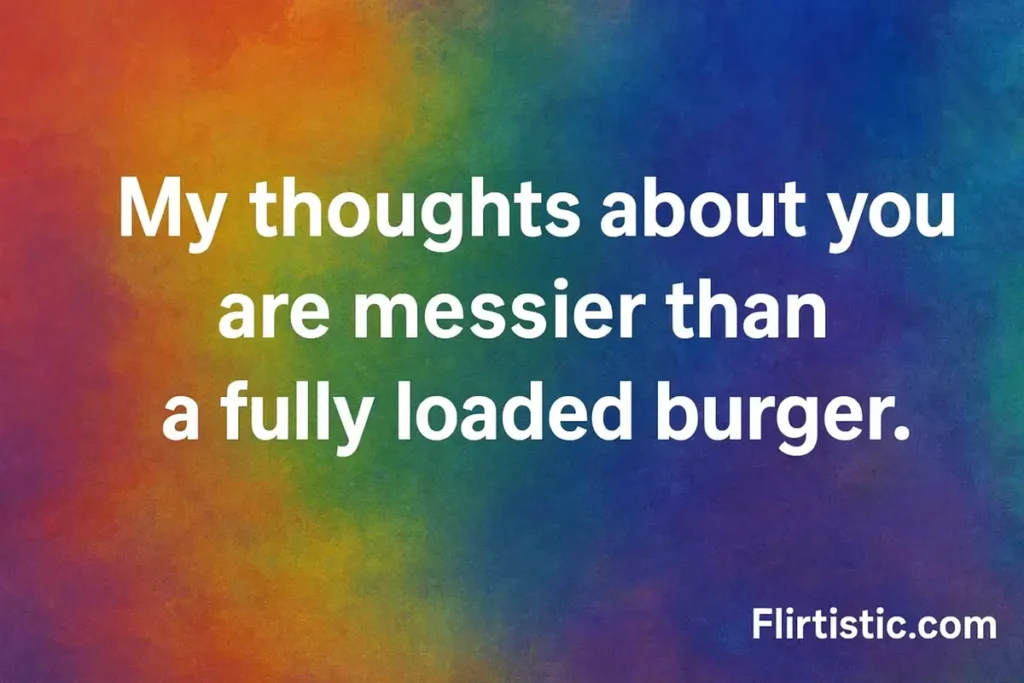 Dirty National Cheeseburger Day Pick Up Lines
