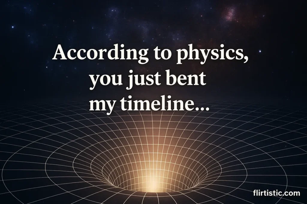 According to physics, you just bent my timeline.