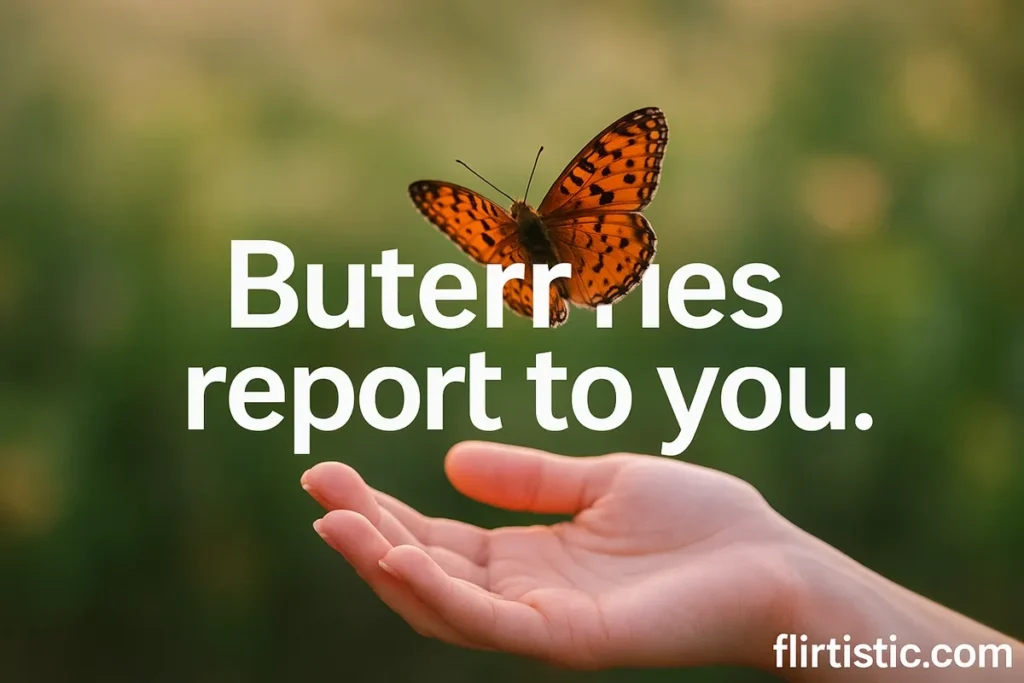 Butterflies report to you.