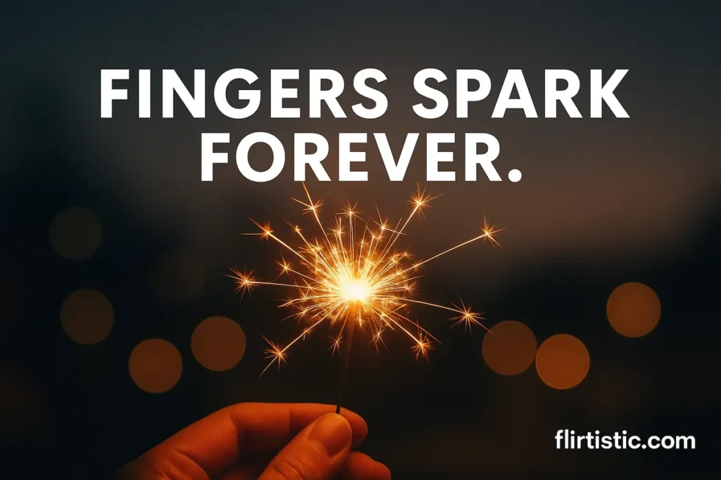 Fingers spark forever.