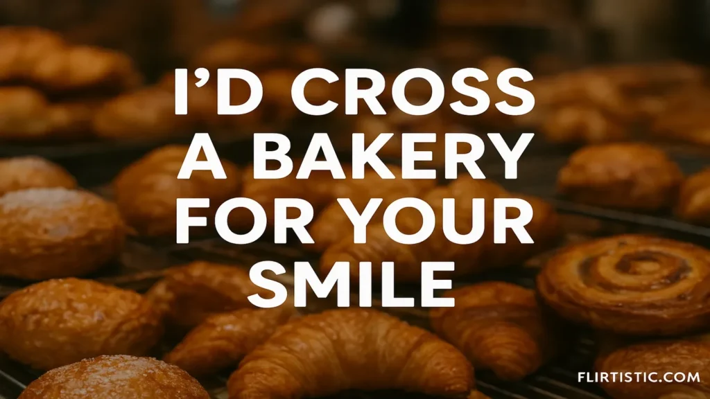 I’d cross a bakery for your smile.