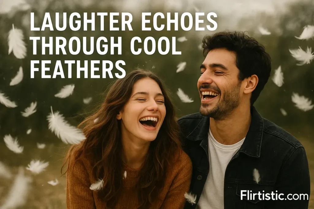 Laughter echoes through cool feathers.
