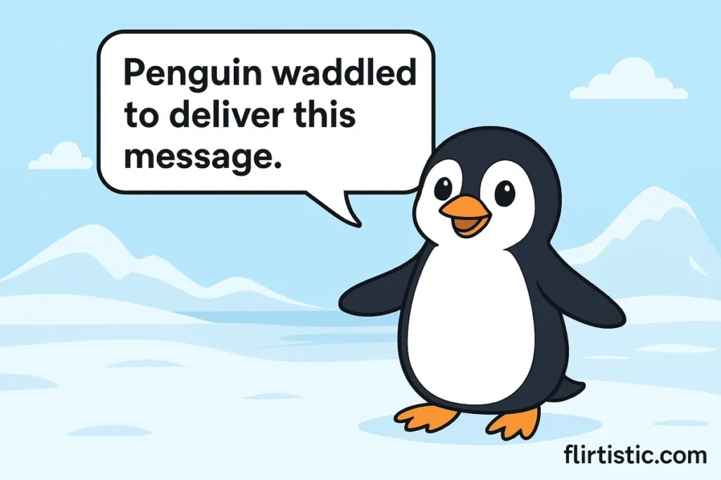 Penguin waddled to deliver this message.