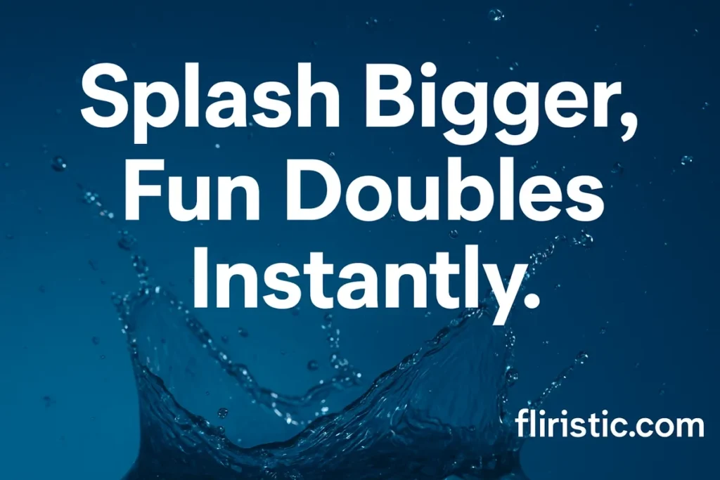 Splash bigger, fun doubles instantly.