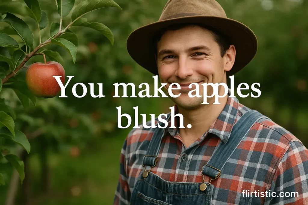 You make apples blush.