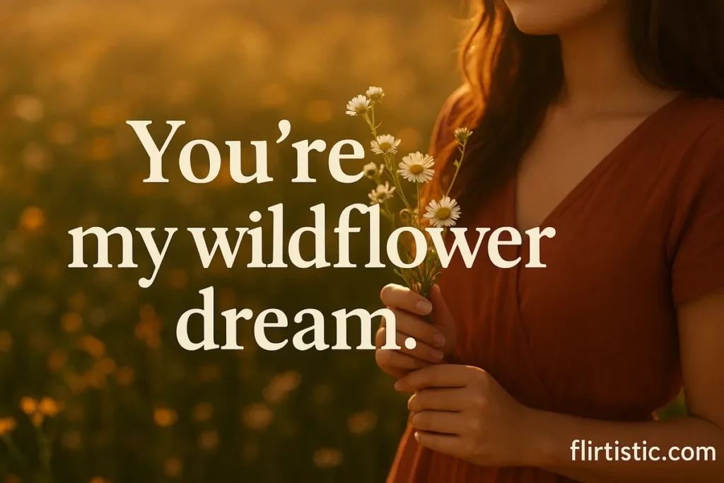 You’re my wildflower dream.