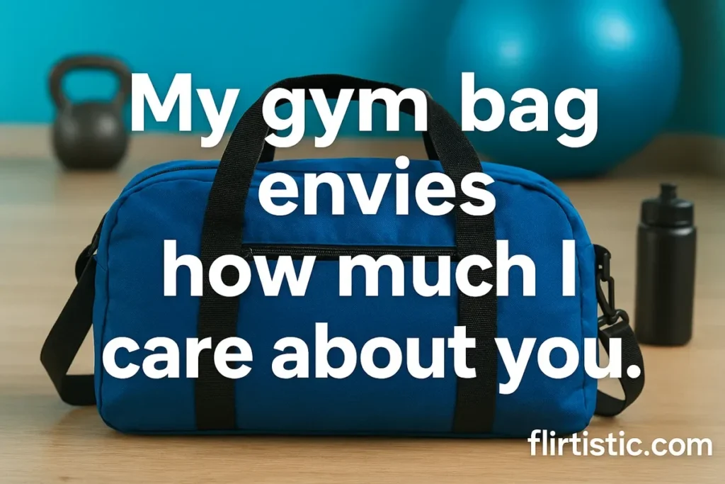 My gym bag envies how much I care about you.