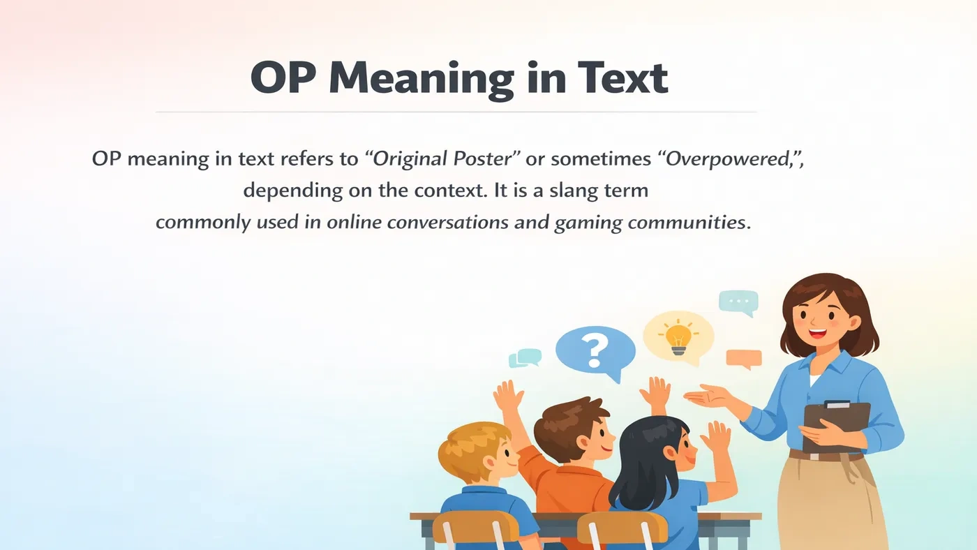 OP Meaning in Text