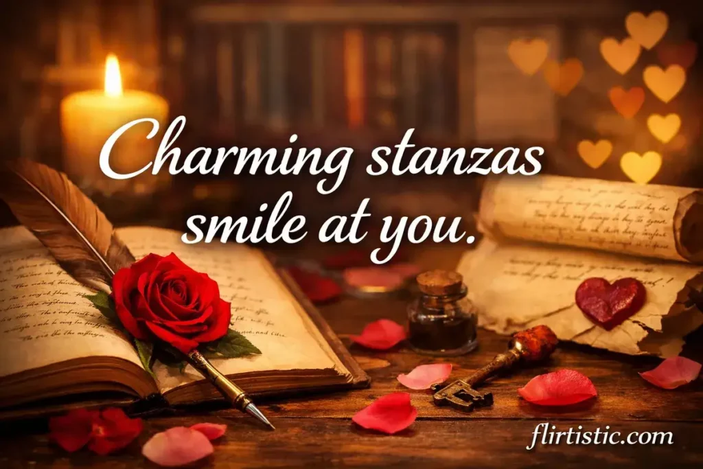 Charming stanzas smile at you.