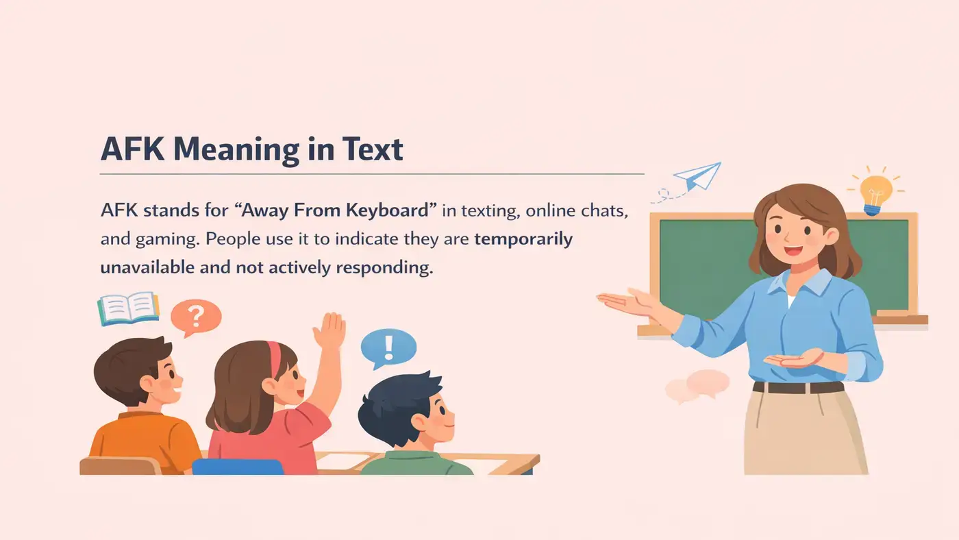 AFK Meaning in Text